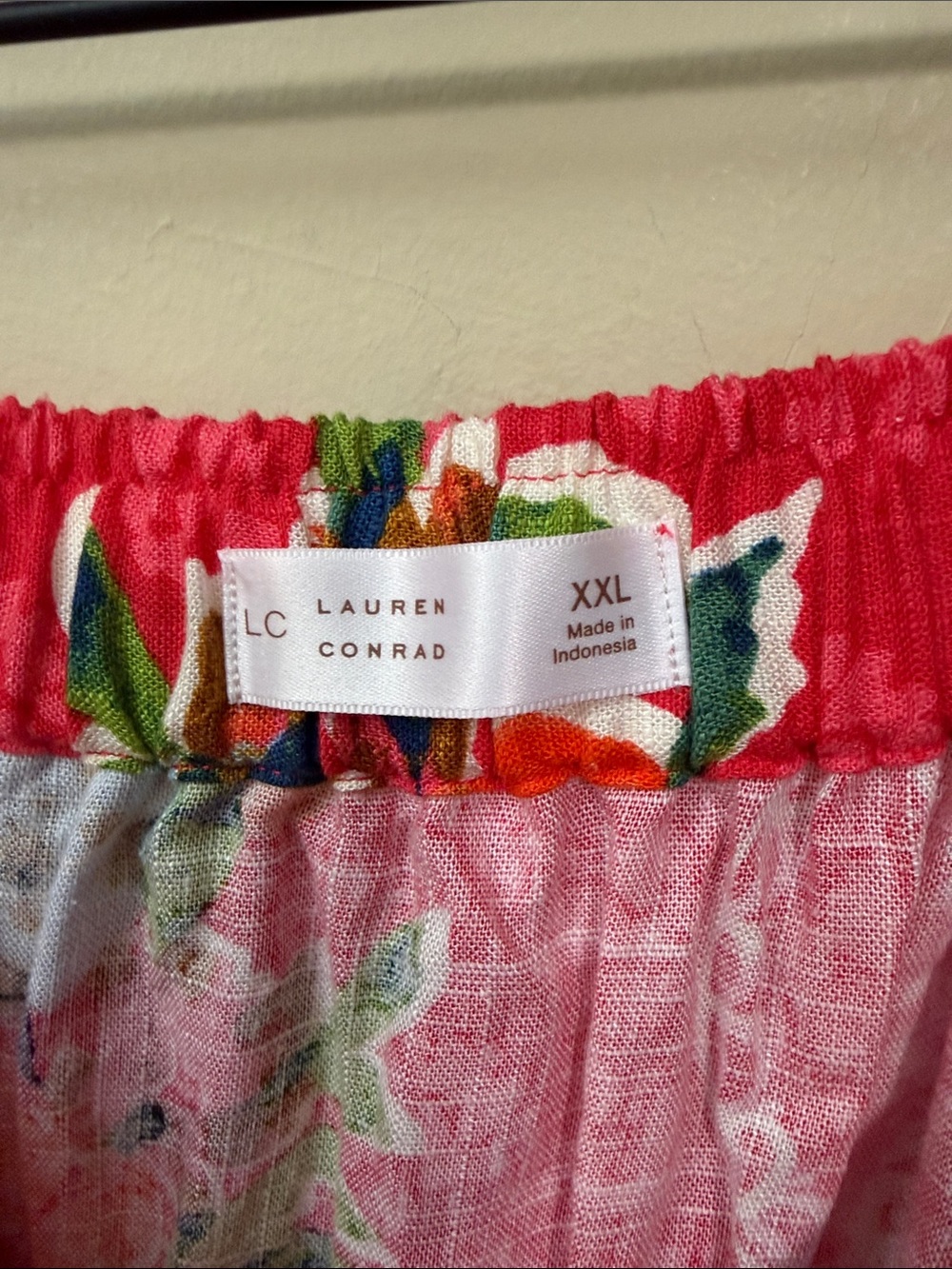 LC Lauren Conrad Button Front A-Line Midi Skirt "Dark Pink Reedy Scarf." XXL - Picture 3 of 4